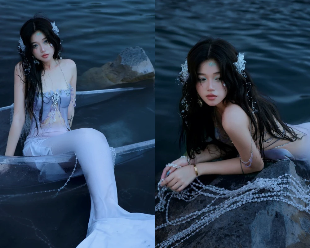 Hot girl Gen Z hóa tiên cá nóng bỏng, fan nam phải si mê