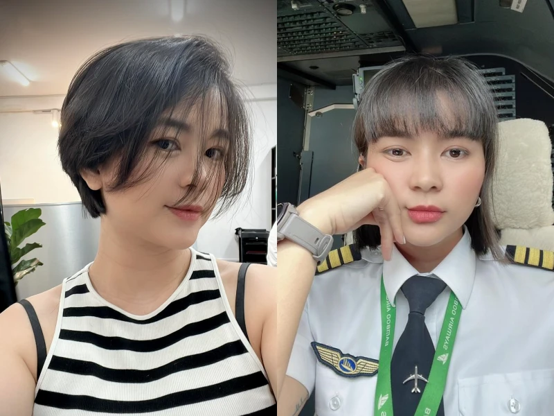 “Nữ phi công xinh nhất Việt Nam” khoe tóc mới cực trẻ trung