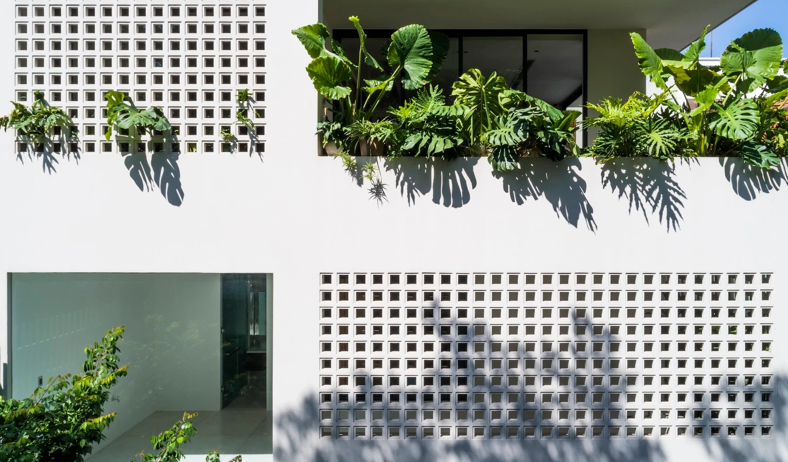 Ngôi nhà sử dụng gạch thông gió ấn tượng giữa Sài thành 