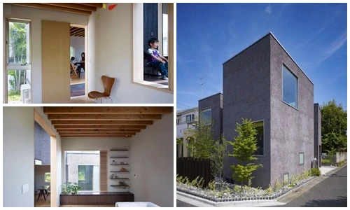 Không gian ngập ánh sáng bên trong ngôi nhà khối hộp