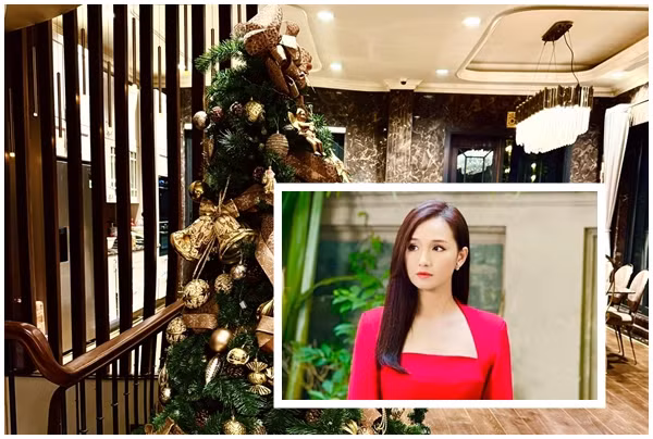 Biệt thự ngập màu Giáng sinh của “nữ diễn viên giàu nhất miền Bắc” 