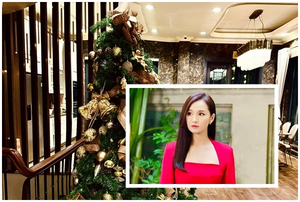 Biệt thự ngập màu Giáng sinh của “nữ diễn viên giàu nhất miền Bắc” 