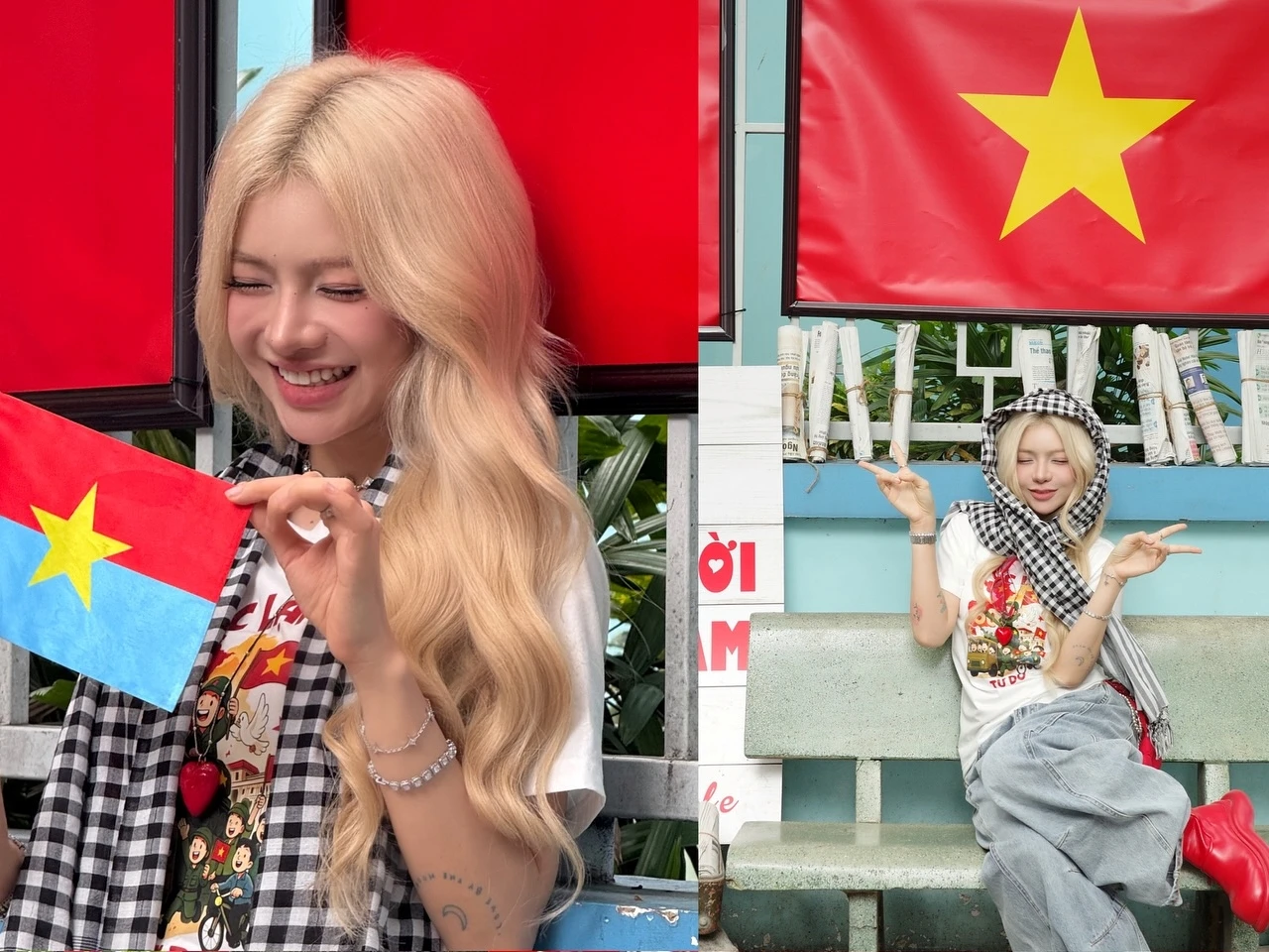 Đu trend "yêu nước" gái xinh TikTok Bùi Thảo Ly gây chú ý