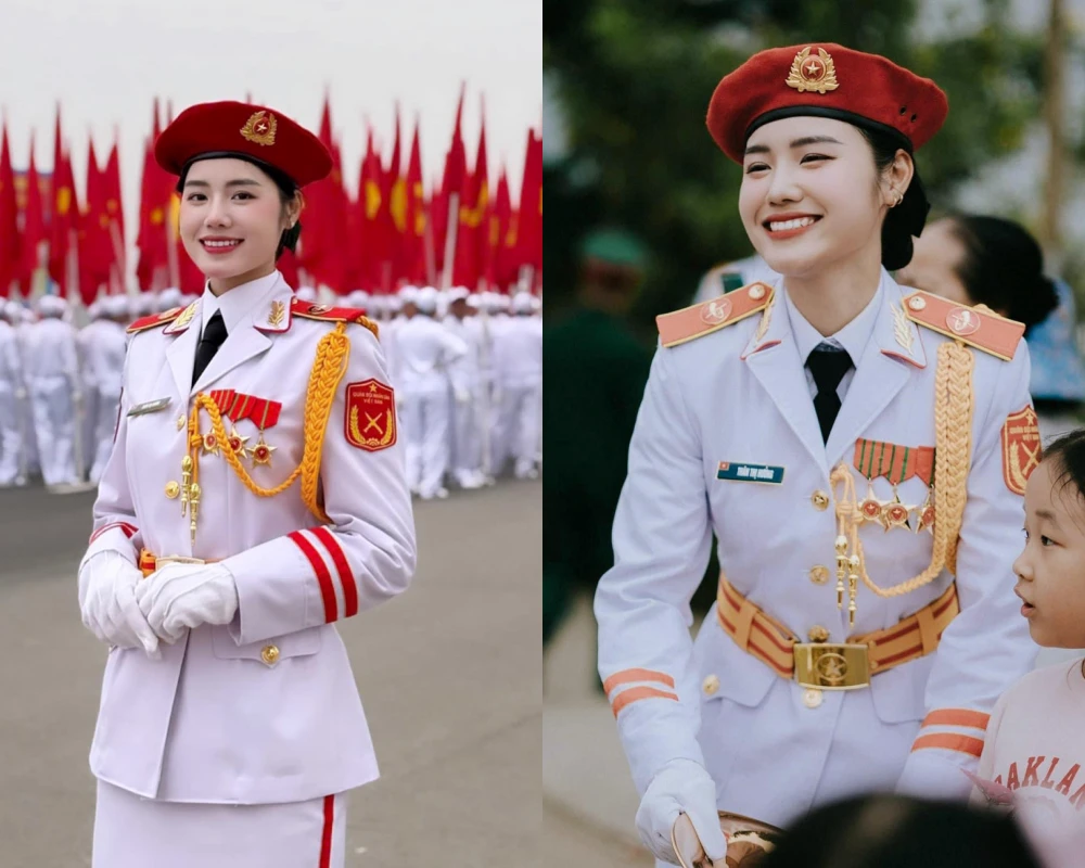 Nữ chiến sĩ Quân nhạc có nụ cười “đốn tim” cư dân mạng