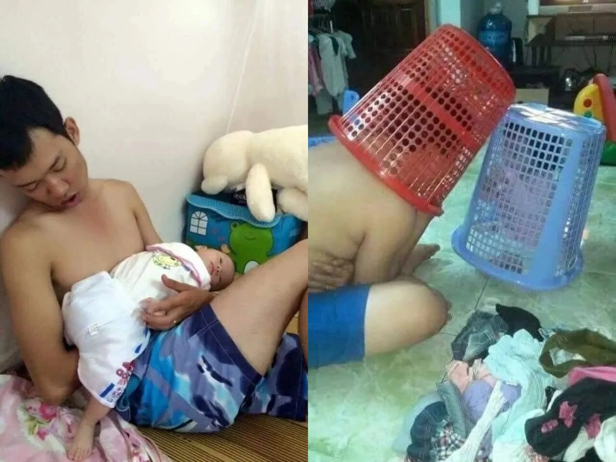 Nhờ chồng trông con, cô vợ "hóa đá" với cảnh tượng trước mắt