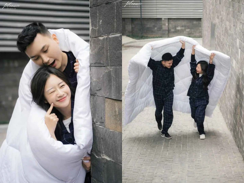 Chụp ảnh cưới ở thời tiết 7 độ C, cặp đôi có ý tưởng lạ