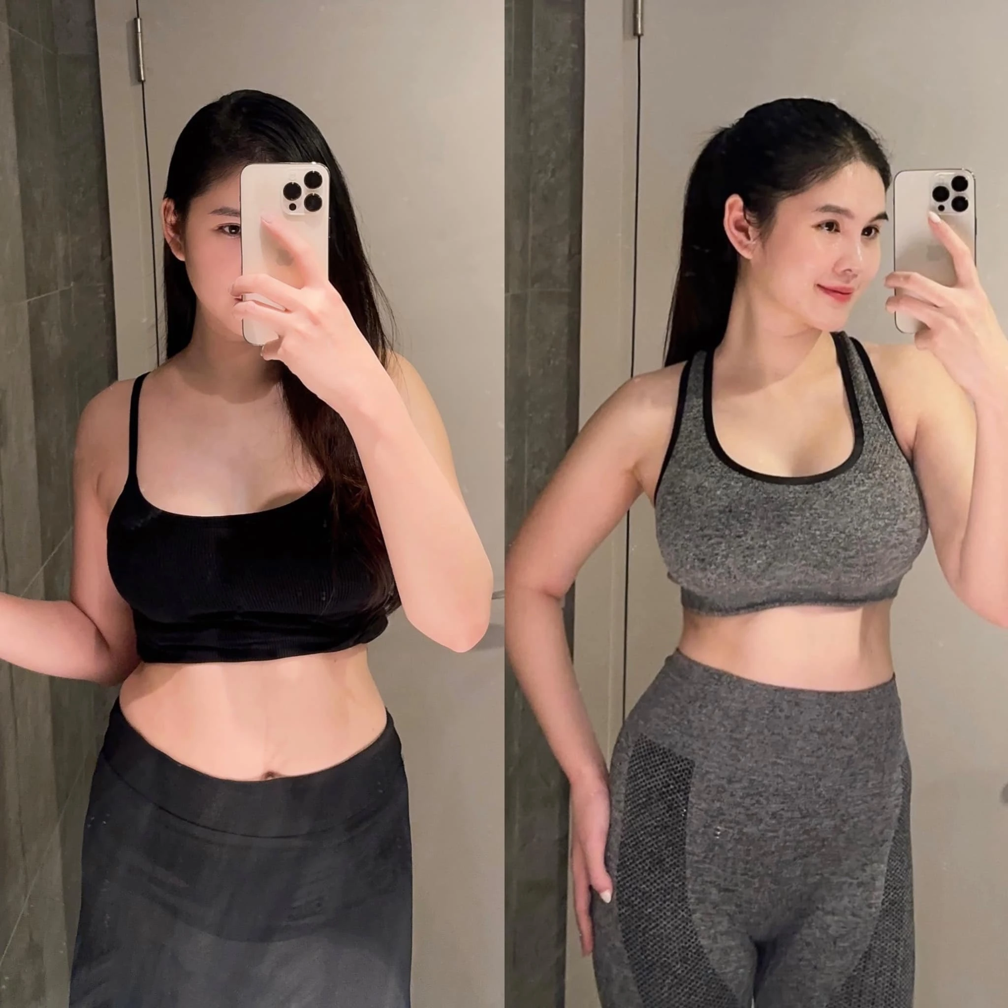 Nữ MC thể thao đổ mồ hôi tập luyện lấy lại vóc dáng sau sinh