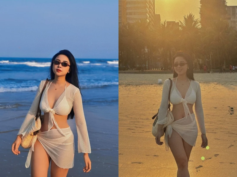 Vợ cầu thủ Phan Văn Đức diện bikini khoe vóc dáng nuột nà