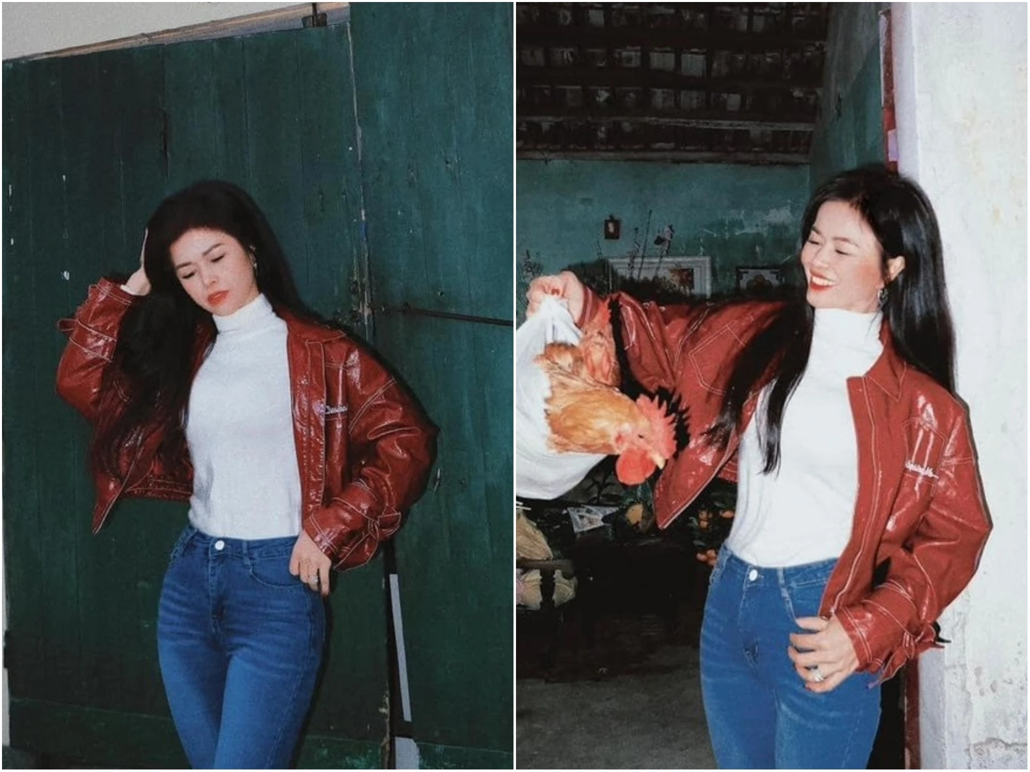 Diện đồ của con gái, bà mẹ U50 lộ thân hình nóng bỏng