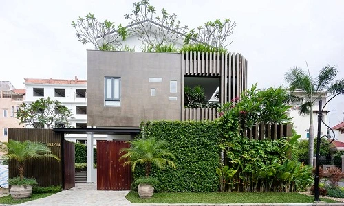 Chiêm ngưỡng biệt thự Sài Gòn với mặt tiền xanh mướt mắt