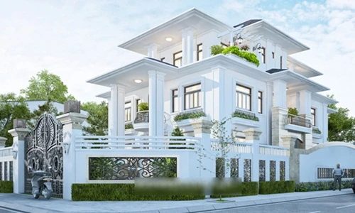 Mê mẩn 10 mẫu biệt thự 3 tầng tân cổ điển