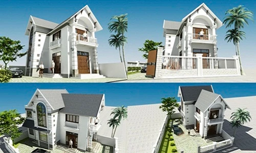 10 mẫu nhà 2 tầng chữ L chưa đến 600 triệu đồng