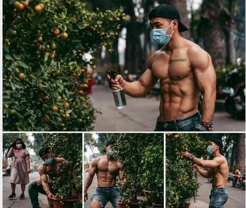 Trai đẹp cởi 6 múi cuồn cuộn bán quất gây bão mạng