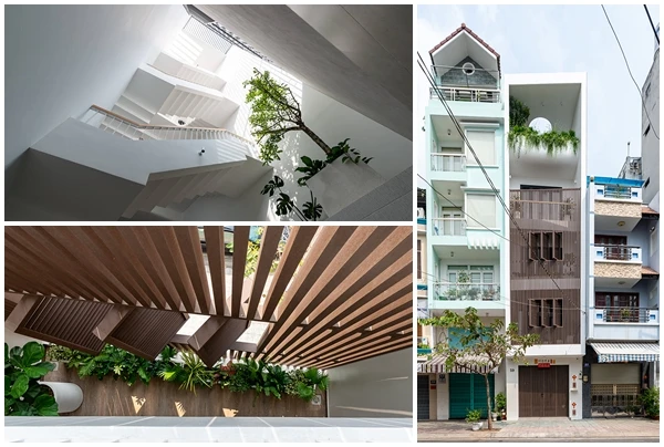 Thiết kế cầu thang “độc”, nhà ống rộng như “biệt thự“