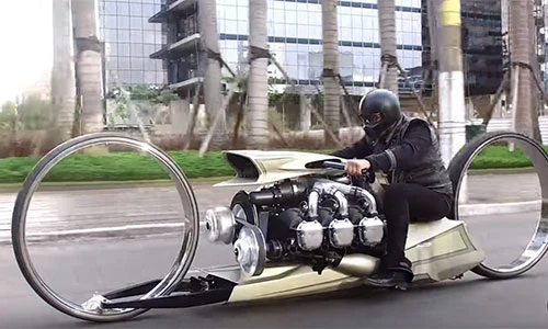 Siêu môtô TMC Dumont động cơ máy bay độc nhất thế giới