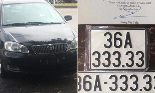 Toyota Corolla đời cũ giá rẻ, "biển khủng" 333.33 tại Thanh Hoá