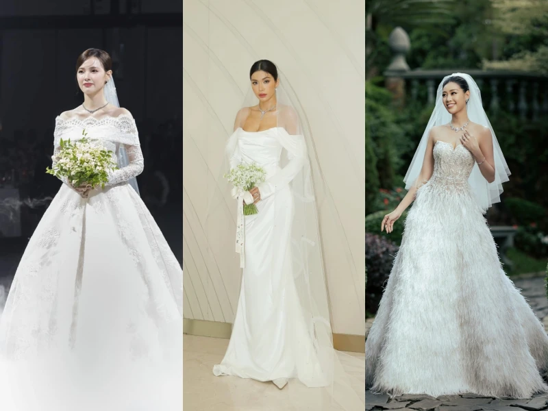 Loạt người đẹp Việt diện váy cưới đẹp nhất 2024, ngắm là mê