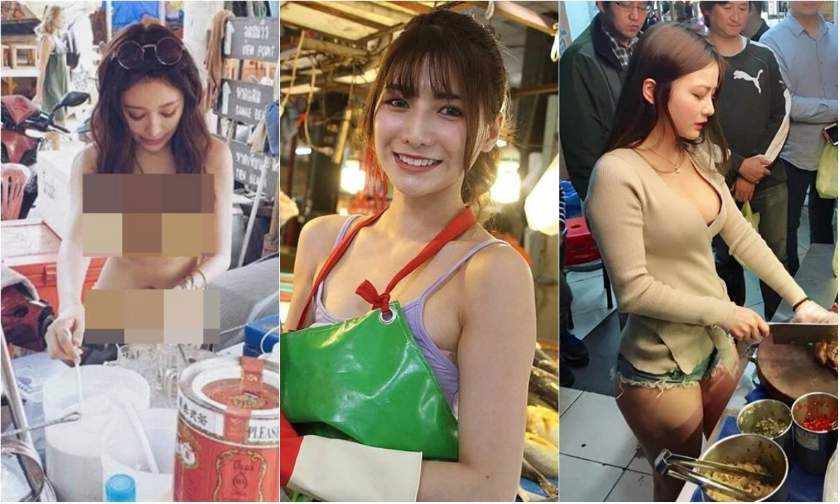 Dàn gái xinh ăn mặc hở bạo khiến khu chợ náo loạn gây bão MXH