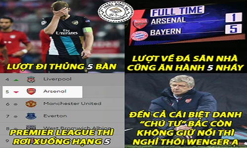 Ảnh chế bóng đá: Nỗi tủi hờn của Arsenal 
