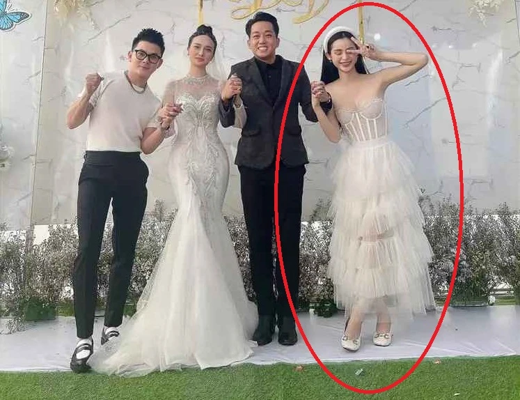 Lên đồ đi đám cưới, hot girl chuyển giới lấn lướt cô dâu 