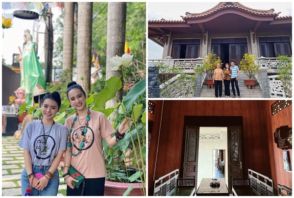 Hé lộ ngôi nhà khang trang chị em Angela Phương Trinh tặng nội