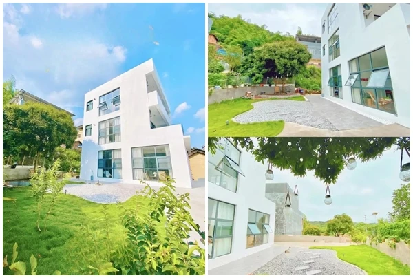 Vợ chồng trẻ chi 1,8 tỷ xây nhà vườn 370m2 đẹp mê mẩn