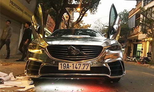 Dân chơi Phú Thọ độ Mazda6 phong cách siêu xe chơi Tết
