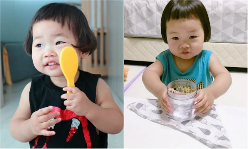 Bé gái Hàn Quốc nổi tiếng với mái tóc "gáo dừa"