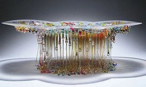 Mê mẩn mẫu bàn thủy tinh hình sứa đẹp kỳ ảo