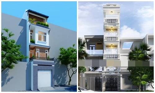 10 mẫu nhà phố mặt tiền hơn 2m đẹp từng centimet