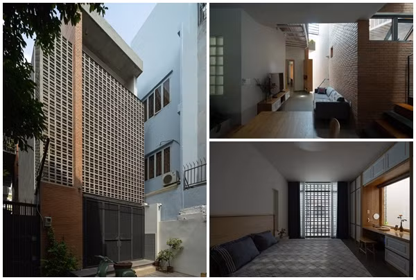Nhà ống sử dụng tường gạch thông gió độc đáo ở TP HCM 