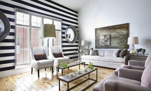 Tường sọc ngang - xu hướng trang trí nhà 2017 cực hot