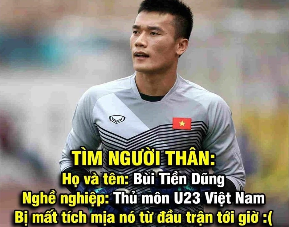 Ảnh chế thủ môn U23 Việt Nam "không có gì để bắt" trong trận gặp Brunei