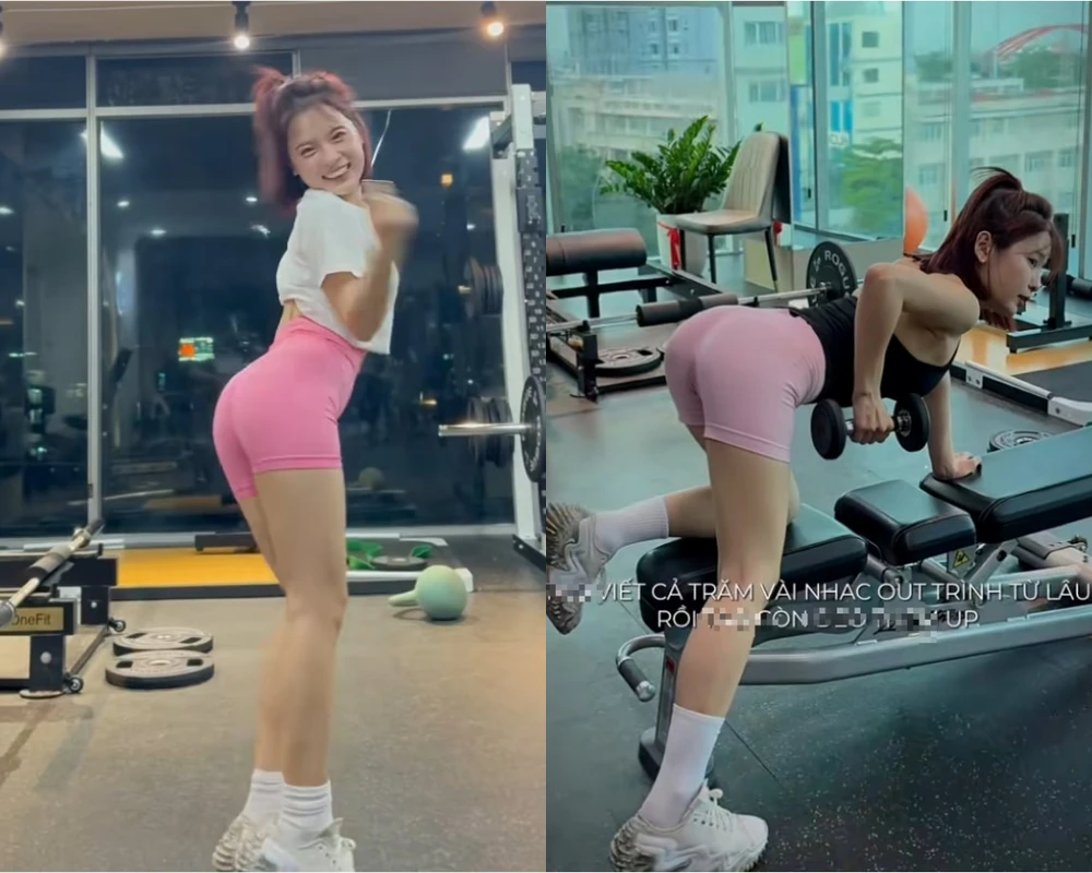 Hot girl Ngọc Kem thường xuyên "checkin" phòng gym khoe ba vòng cực "cháy"
