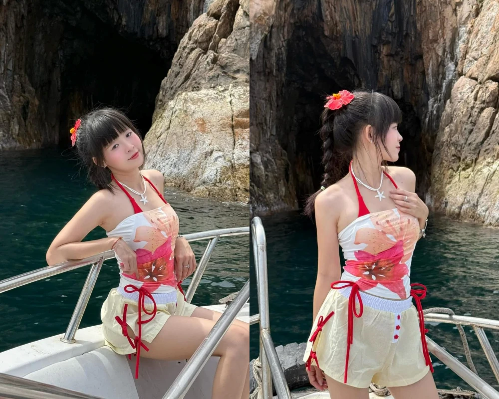 Hot girl FAPtv giao diện cực cháy đi biển nhưng trang phục "lạ lắm"