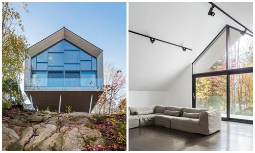 Ngôi nhà nhỏ chênh vênh trên vách núi đẹp “rụng tim“