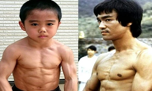 Bất ngờ với cậu bé 7 tuổi có cơ bắp cuồn cuộn