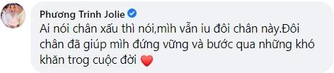 Phương Trinh Jolie phản ứng khi bị chê "chân xấu" - Hình 6 Phuong Trinh Jolie phan ung khi bi che