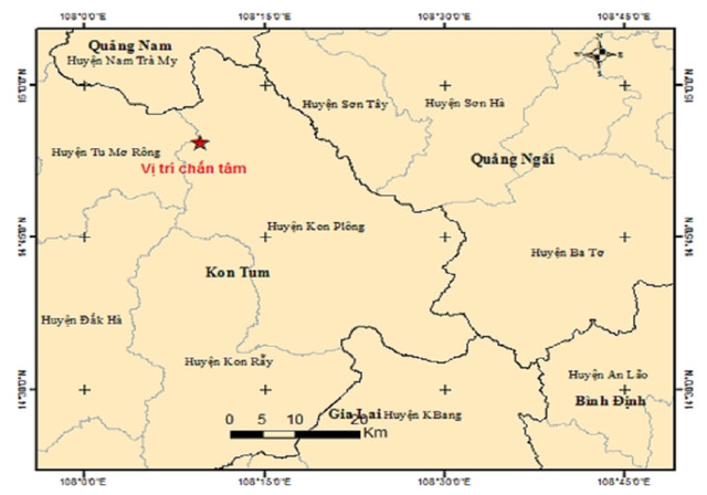 Kon Tum xảy ra 10 trận động đất liên tiếp trong 3 ngày Kon Tum xay ra 10 tran dong dat lien tiep trong 3 ngay