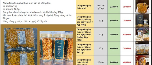 Chuyên gia chỉ sự thật về Đông trùng hạ thảo giá vài trăm nghìn Chuyen gia chi su that ve Dong trung ha thao gia vai tram nghin