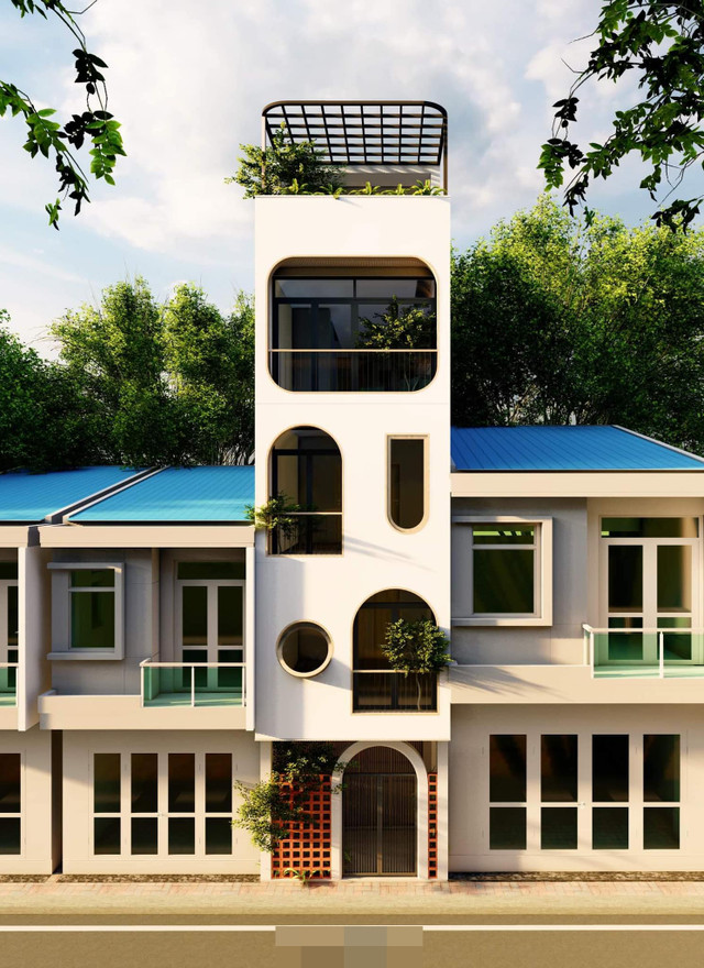 Nhà ống tuy 2 mà 1 ở Hà Nội, cửa sổ mô phỏng tàu ngầm - Hình 4 Nha ong tuy 2 ma 1 o Ha Noi, cua so mo phong tau ngam-Hinh-4