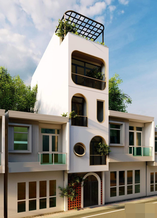 Nhà ống tuy 2 mà 1 ở Hà Nội, cửa sổ mô phỏng tàu ngầm - Hình 2 Nha ong tuy 2 ma 1 o Ha Noi, cua so mo phong tau ngam-Hinh-2
