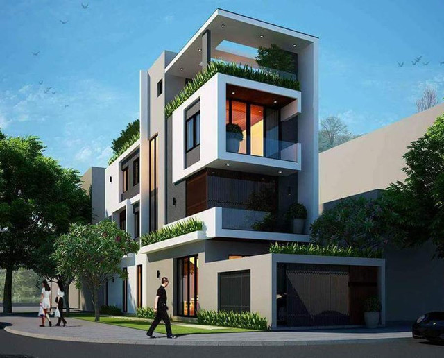 7 mẫu nhà phố 2 mặt tiền đẹp, hiện đại và sang trọng nhất - Hình 6 7 mau nha pho 2 mat tien dep, hien dai va sang trong nhat-Hinh-6