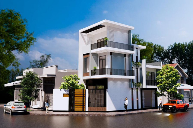 7 mẫu nhà phố 2 mặt tiền đẹp, hiện đại và sang trọng nhất - Hình 3 7 mau nha pho 2 mat tien dep, hien dai va sang trong nhat-Hinh-3