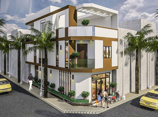 7 mẫu nhà phố 2 mặt tiền đẹp, hiện đại và sang trọng nhất - Hình 4 7 mau nha pho 2 mat tien dep, hien dai va sang trong nhat-Hinh-4