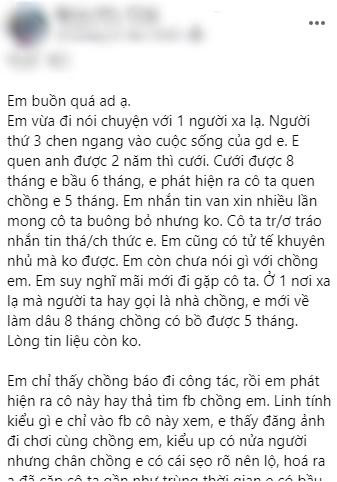 Mới cưới 3 tháng chồng ngoại tình, vợ bầu bị tiểu tam chọc giận Moi cuoi 3 thang chong ngoai tinh, vo bau bi tieu tam choc gian