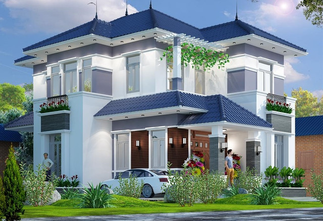 Biệt thự 2 tầng mái Thái gây mê bởi thiết kế đẹp và tiện nghi - Hình 3 Biet thu 2 tang mai Thai gay me boi thiet ke dep va tien nghi-Hinh-3