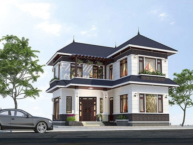 Biệt thự 2 tầng mái Thái gây mê bởi thiết kế đẹp và tiện nghi - Hình 5 Biet thu 2 tang mai Thai gay me boi thiet ke dep va tien nghi-Hinh-5