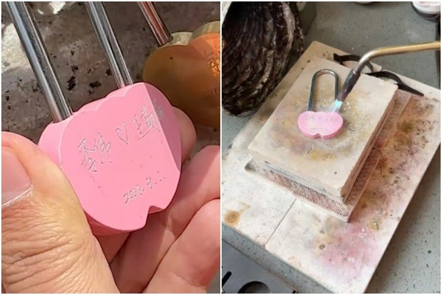 Cô gái phá "ổ khóa tình yêu" để đoạn tuyệt với bạn trai cũ - Hình 2 Co gai pha