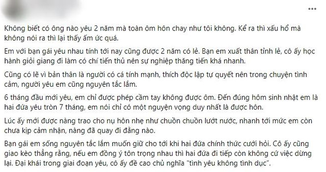 Sắp cưới nhưng vợ không cho "vượt rào", chạm nhẹ là mắng xa xả Sap cuoi nhung vo khong cho